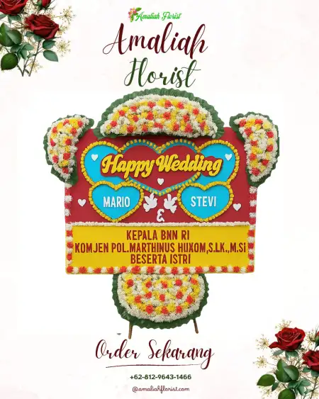 Papan Bunga Pernikahan Wasile Utara